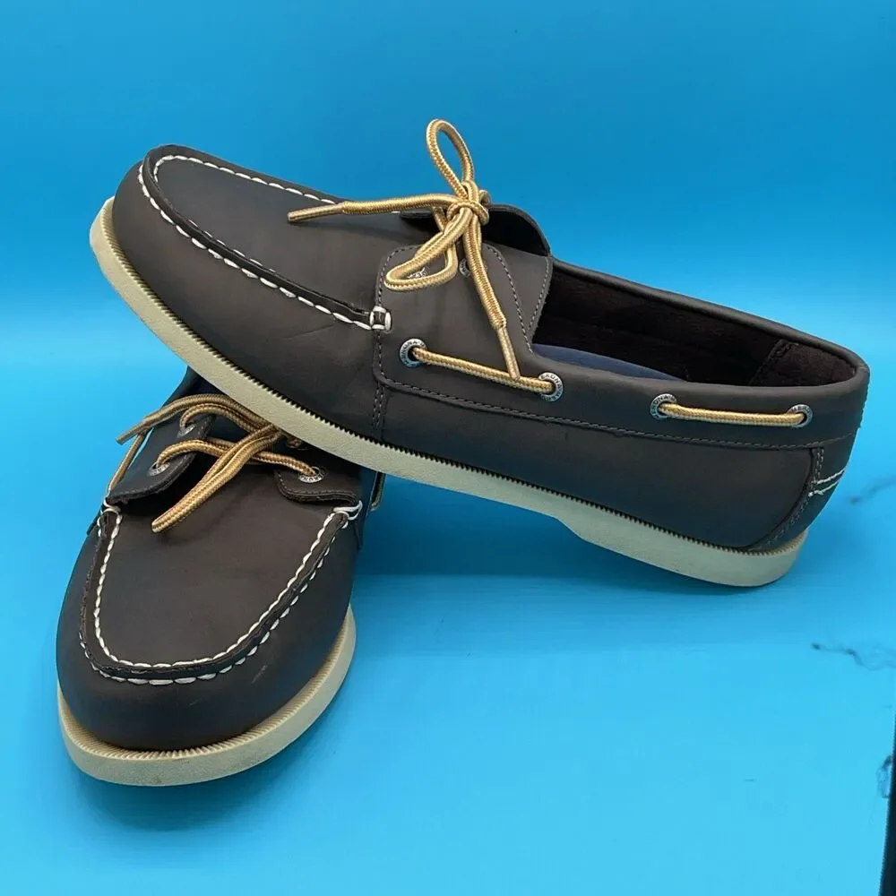 Merona Mens BROWN Boat Shoes Size 10,EUC